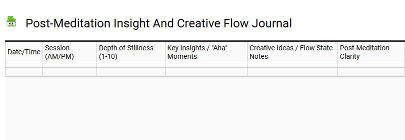 Post-Meditation Insight and Creative Flow Journal