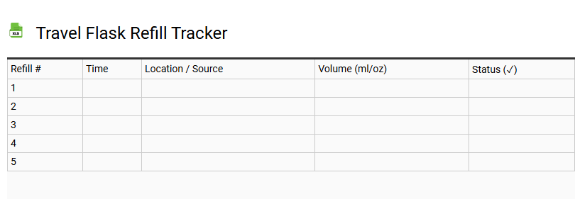 Travel Flask Refill Tracker