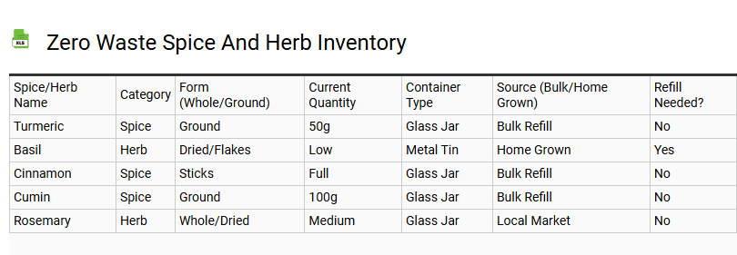 Zero Waste Spice and Herb Inventory