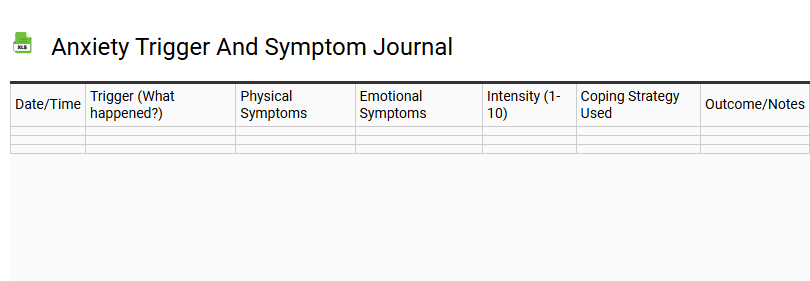 Anxiety Trigger and Symptom Journal