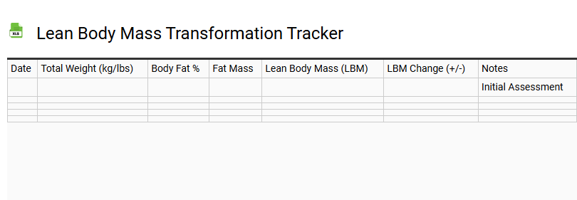 Lean Body Mass Transformation Tracker