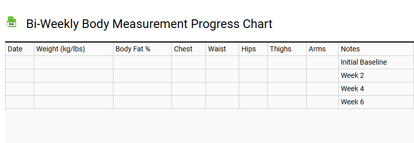 Bi-Weekly Body Measurement Progress Chart
