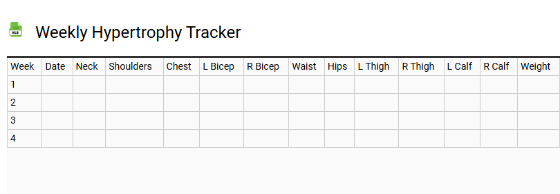 Weekly Hypertrophy Tracker