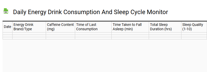 Daily Energy Drink Consumption and Sleep Cycle Monitor