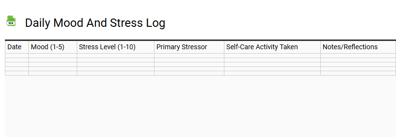 Daily Mood and Stress Log
