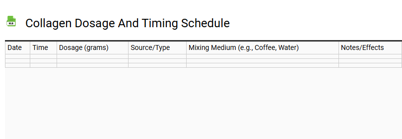 Collagen Dosage and Timing Schedule