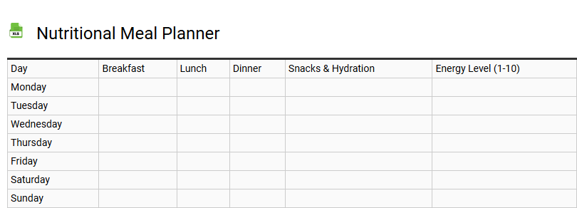 Nutritional Meal Planner