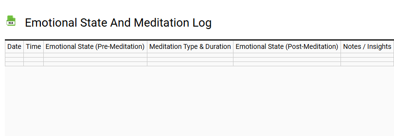 Emotional State and Meditation Log