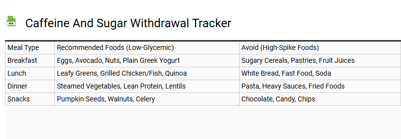 Caffeine and Sugar Withdrawal Tracker