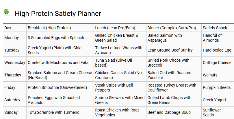 High-Protein Satiety Planner