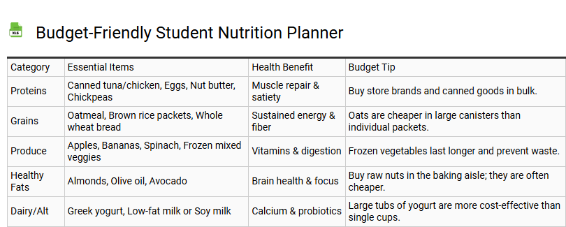 Budget-Friendly Student Nutrition Planner