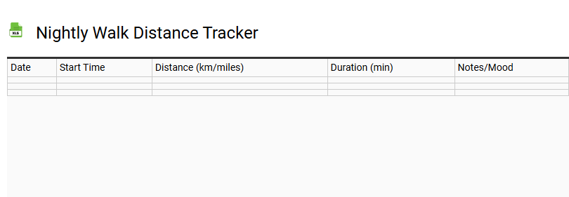 Nightly Walk Distance Tracker