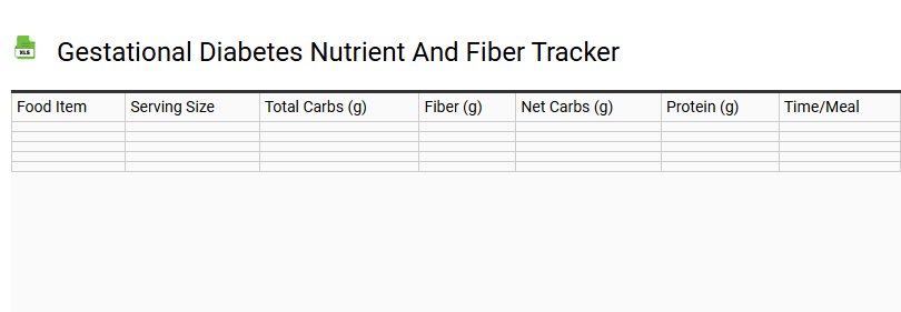 Gestational Diabetes Nutrient and Fiber Tracker