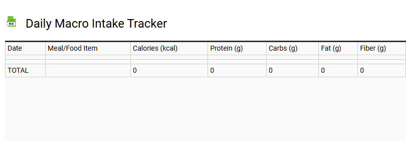 Daily Macro Intake Tracker