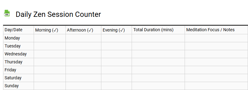 Daily Zen Session Counter