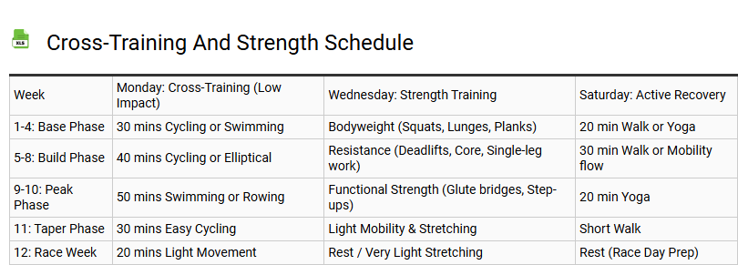 Cross-Training and Strength Schedule