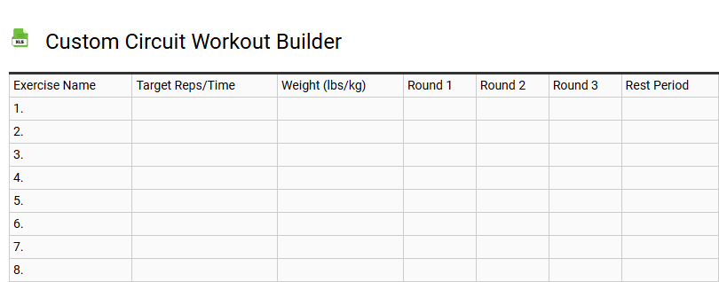 Custom Circuit Workout Builder