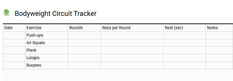 Bodyweight Circuit Tracker