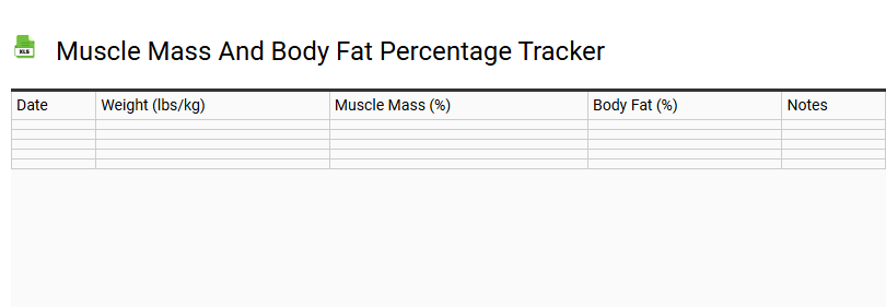 Muscle Mass and Body Fat Percentage Tracker