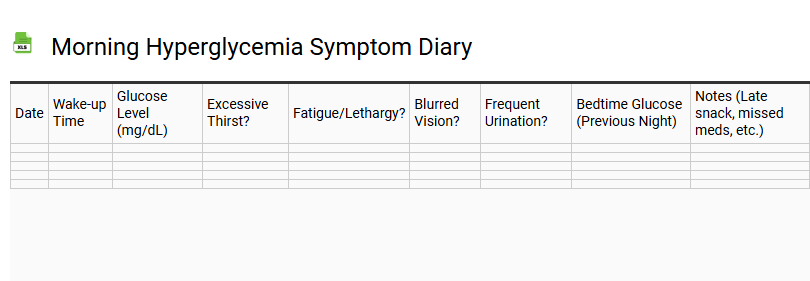 Morning Hyperglycemia Symptom Diary