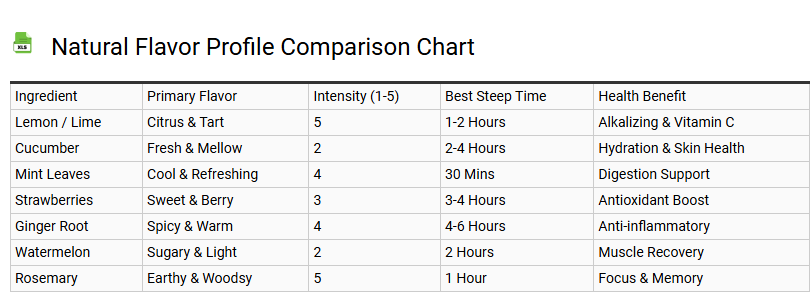 Natural Flavor Profile Comparison Chart