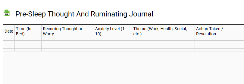 Pre-Sleep Thought and Ruminating Journal