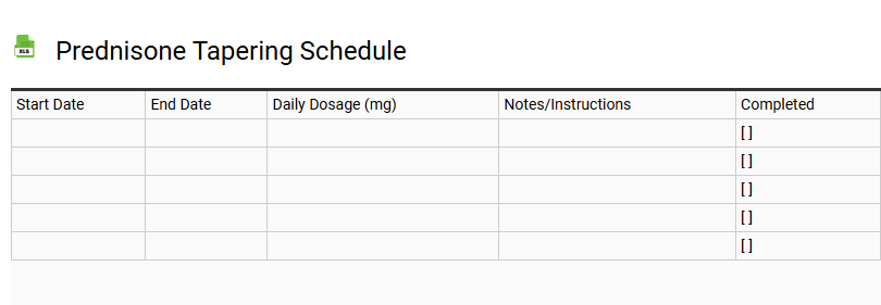 Prednisone Tapering Schedule