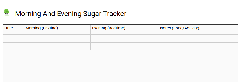 Morning and Evening Sugar Tracker