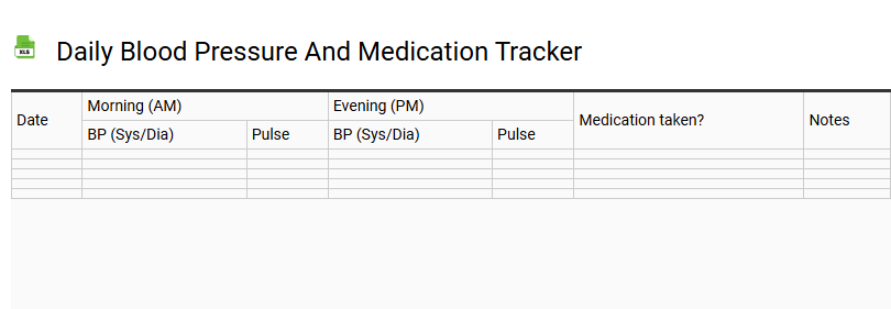 Daily Blood Pressure and Medication Tracker