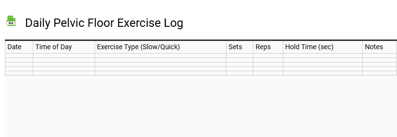 Daily Pelvic Floor Exercise Log