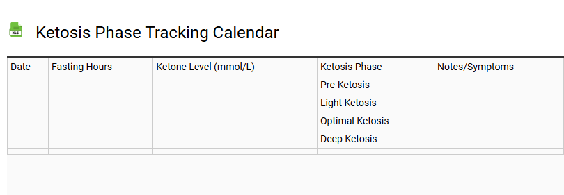 Ketosis Phase Tracking Calendar