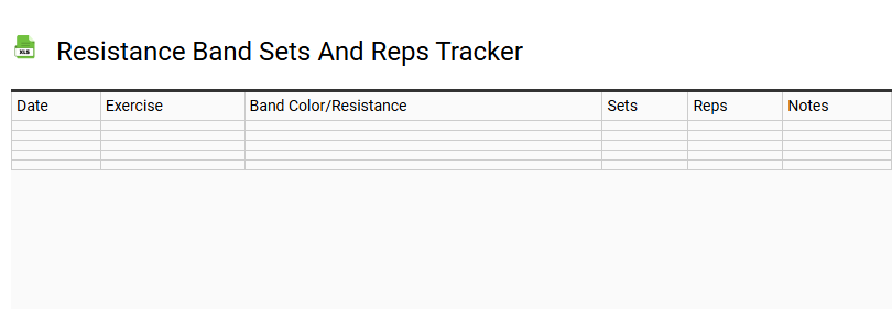 Resistance Band Sets and Reps Tracker