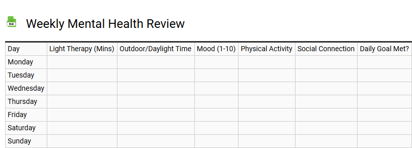 Weekly Mental Health Review