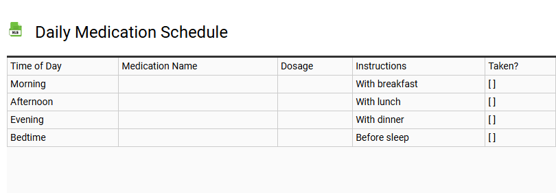 Daily Medication Schedule