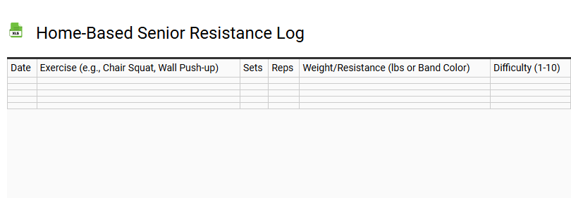 Home-Based Senior Resistance Log