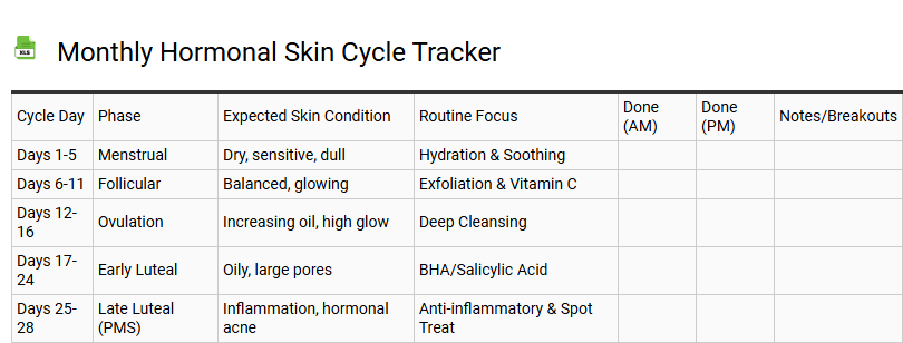 Monthly Hormonal Skin Cycle Tracker