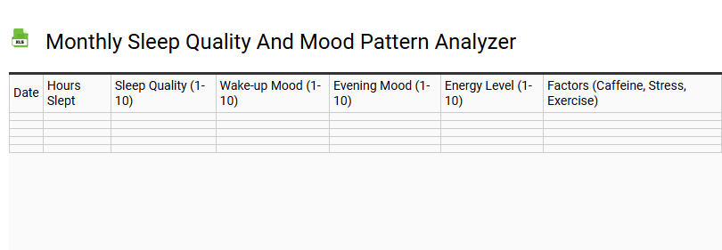 Monthly Sleep Quality and Mood Pattern Analyzer