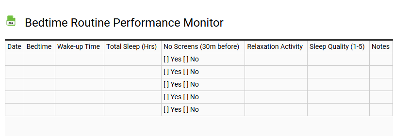 Bedtime Routine Performance Monitor