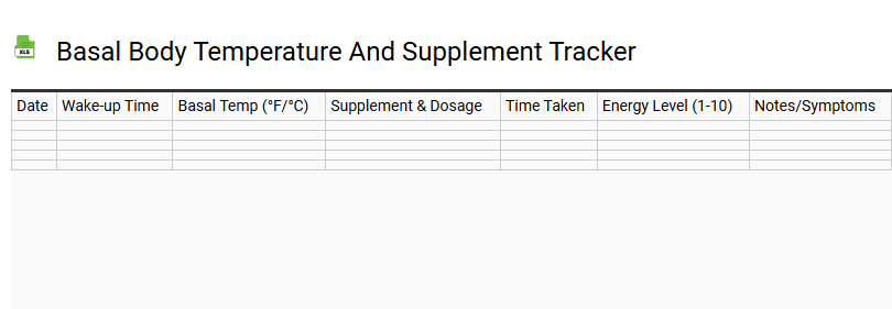 Basal Body Temperature and Supplement Tracker