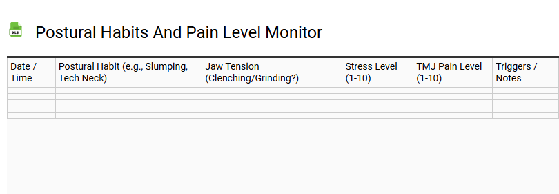 Postural Habits and Pain Level Monitor