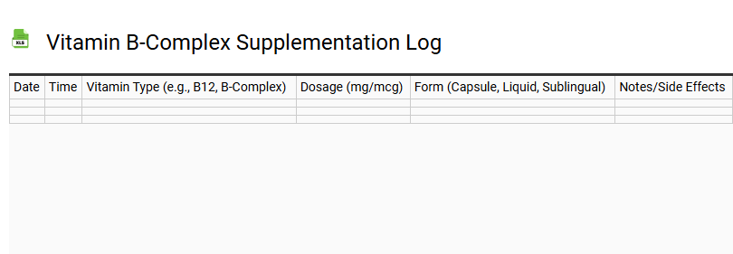Vitamin B-Complex Supplementation Log