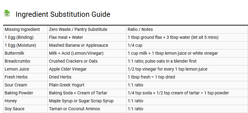 Ingredient Substitution Guide