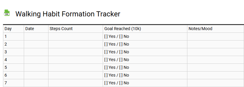 Walking Habit Formation Tracker