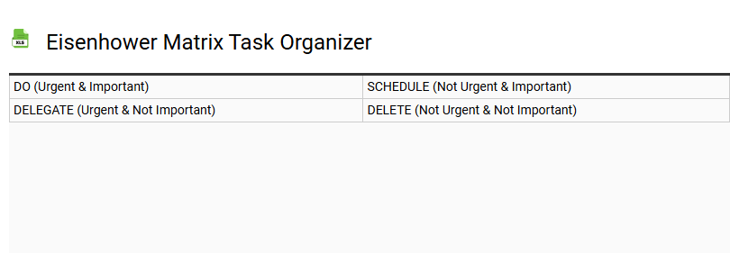 Eisenhower Matrix Task Organizer