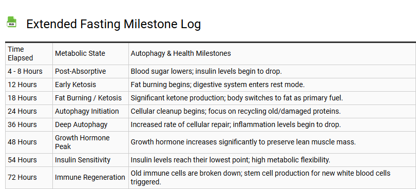 Extended Fasting Milestone Log