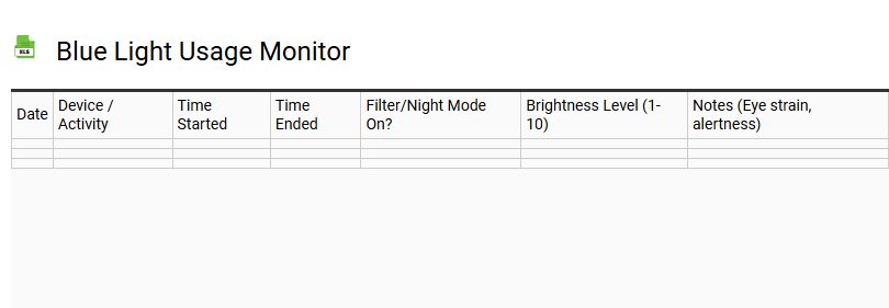 Blue Light Usage Monitor
