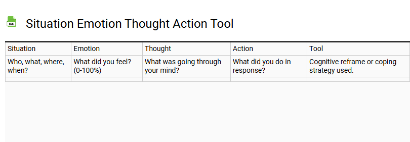Situation Emotion Thought Action Tool