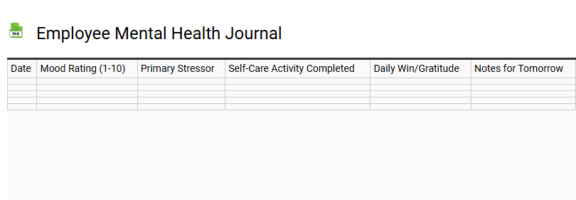 Employee Mental Health Journal