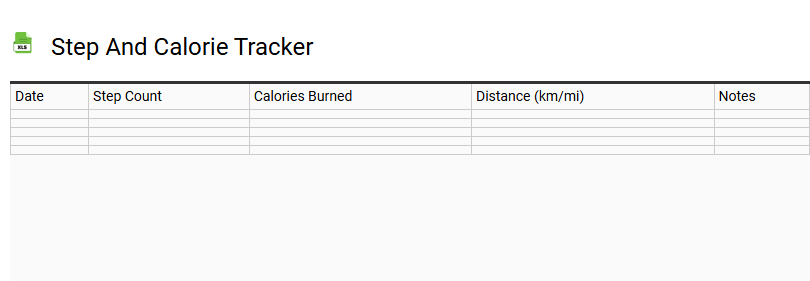 Step and Calorie Tracker