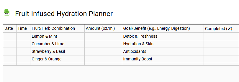 Fruit-Infused Hydration Planner